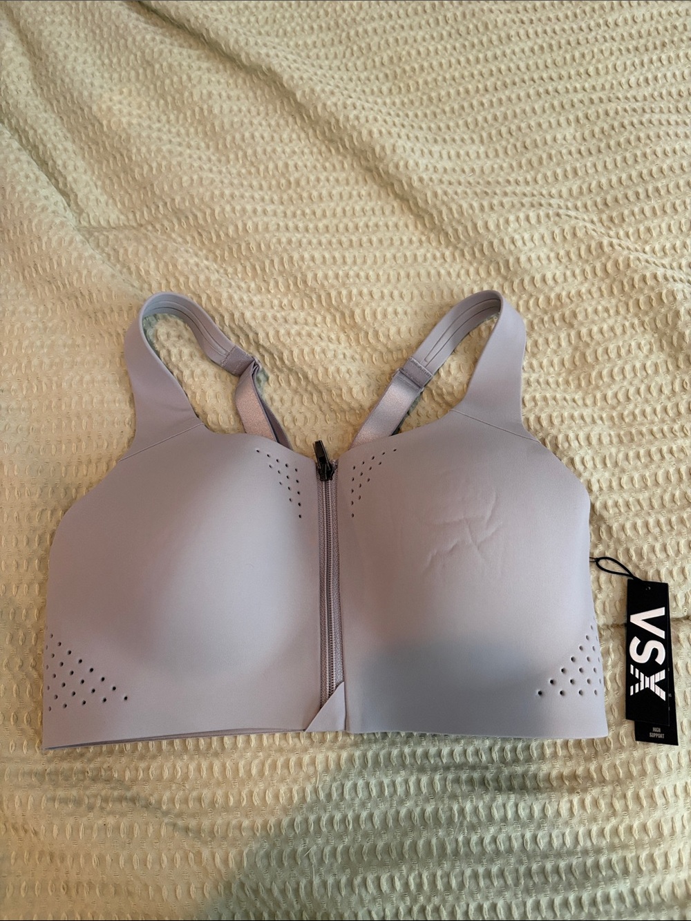 Victoria's Secret Gray Front-Zip Wireless Sports Bra